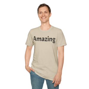 Men's Tee - Amazing - Black Letters